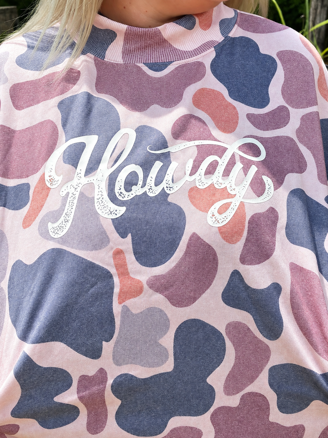Camo Print-Howdy Baggy Pullover